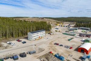 Översiktsbild över Parmacos kontorslösning på Ulvberget i Hudiksvall.