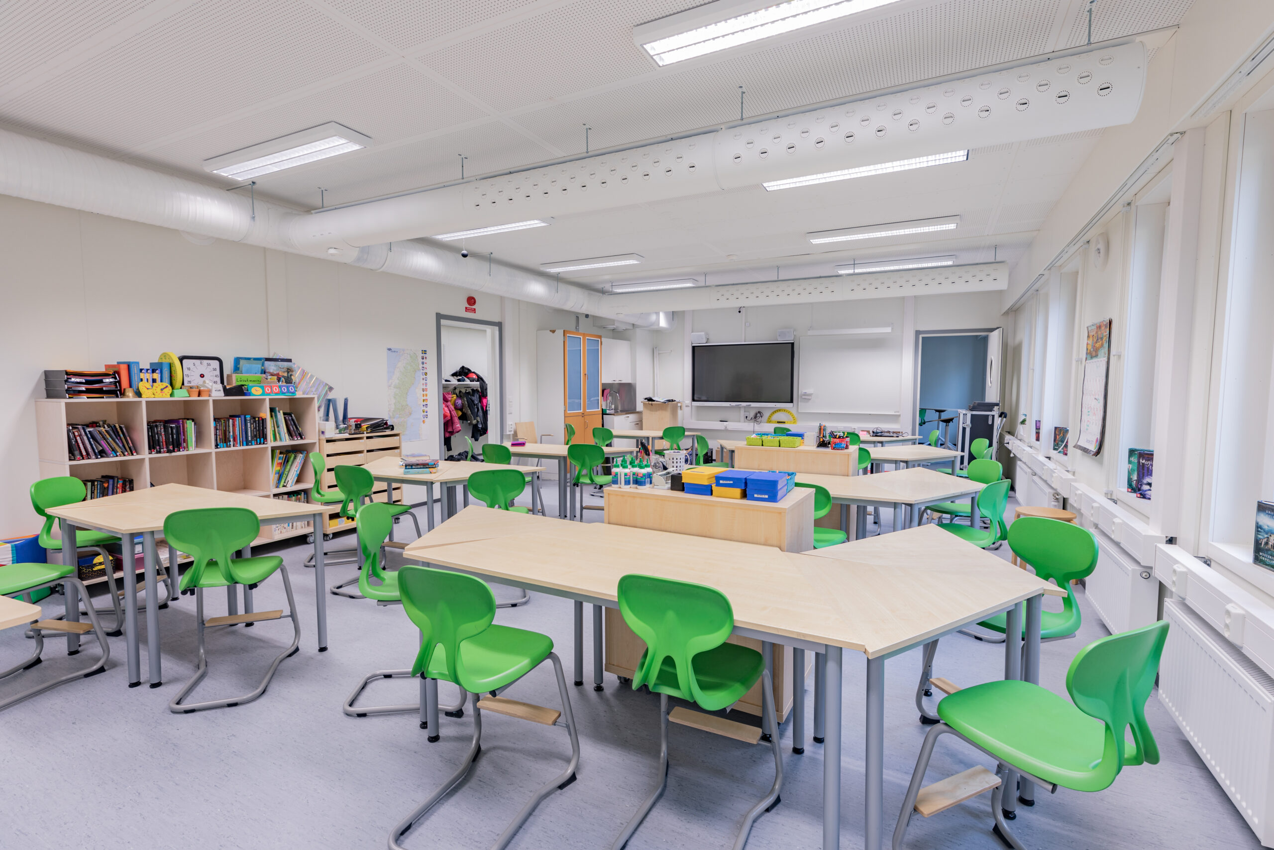 Undervisningsmiljö i ett av Rosendalsskolans klassrum.